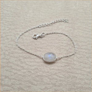 Bracelet pierre de lune taillée "BI1083.P"