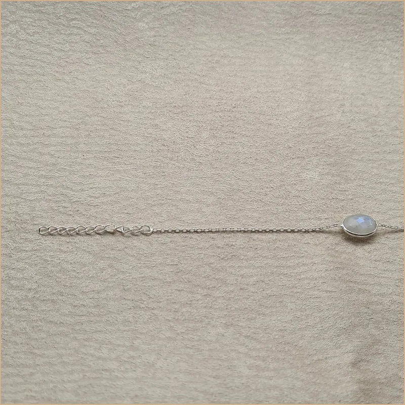 Bracelet pierre de lune taillée "BI1083.P"