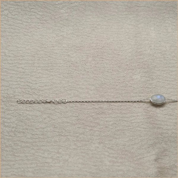 Bracelet pierre de lune taillée "BI1083.P"