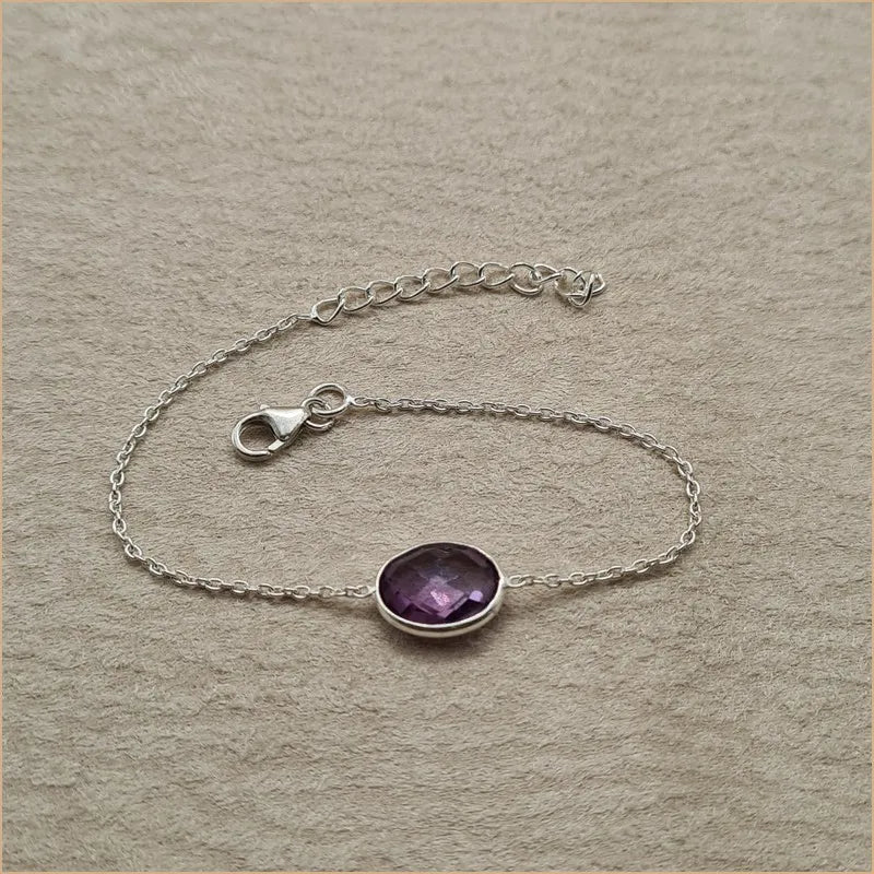Bracelet améthyste taillée "BI1083.A"