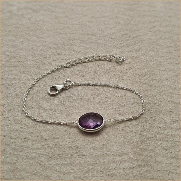 Bracelet améthyste taillée "BI1083.A"