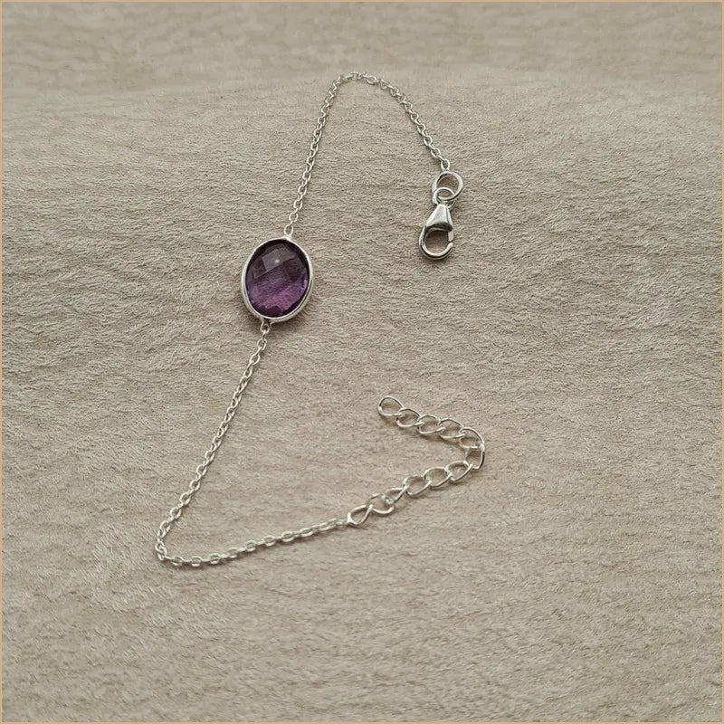 Bracelet améthyste taillée "BI1083.A"