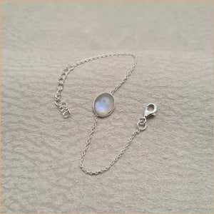 Bracelet pierre de lune cabochon "BI1084.P"