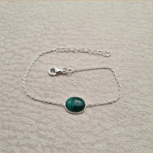 Bracelet malachite cabochon "BI1084.M"