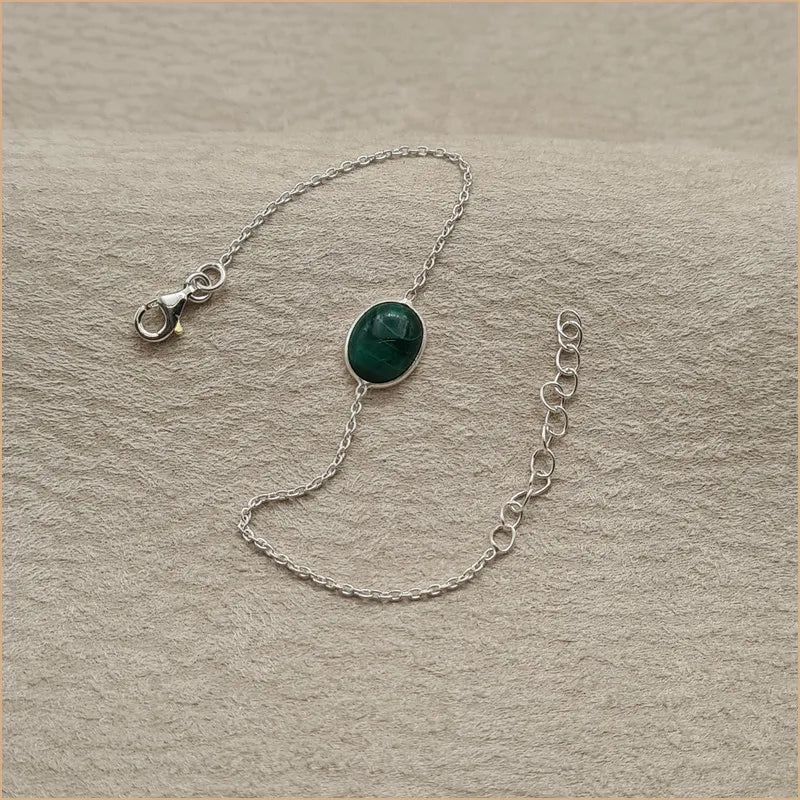 Bracelet malachite cabochon "BI1084.M"