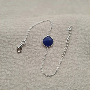 Bracelet cyanite cabochon carré "BI1085.K"