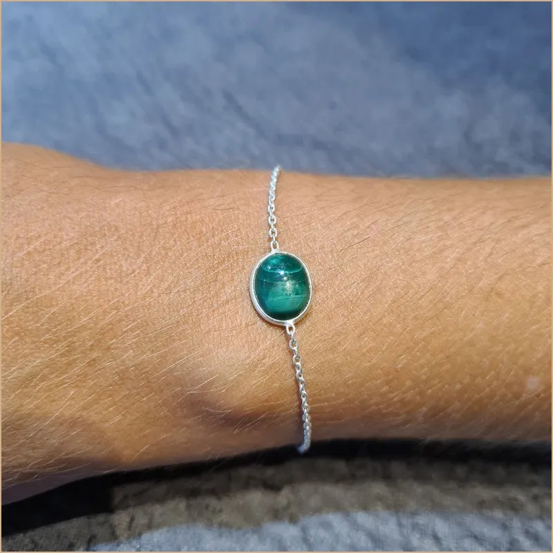 Bracelet malachite cabochon "BI1084.M"