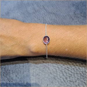 Bracelet améthyste taillée "BI1083.A"