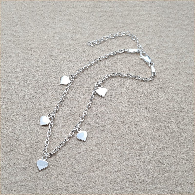 Chaîne de cheville coeur "A171"