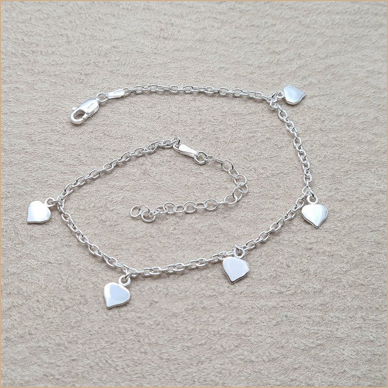 Chaîne de cheville coeur "A171"