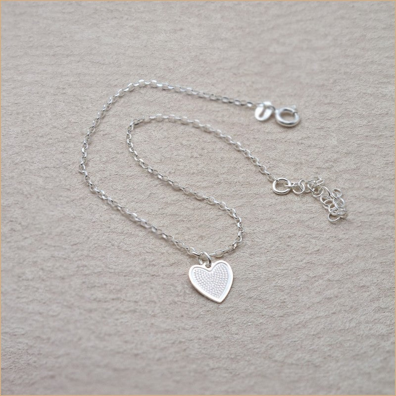 Chaîne de cheville coeur "A177"