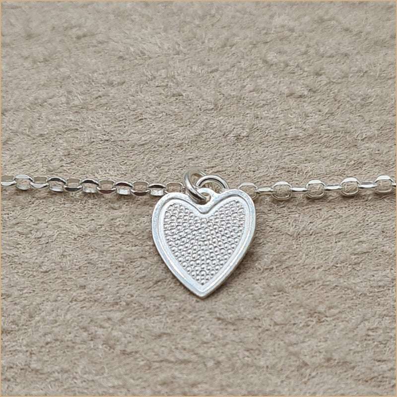 Chaîne de cheville coeur "A177"
