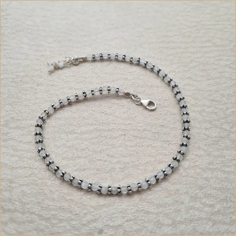 chaîne de cheville pierre de lune "A191.C"