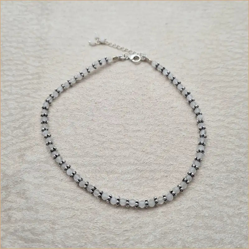 chaîne de cheville pierre de lune "A191.C"