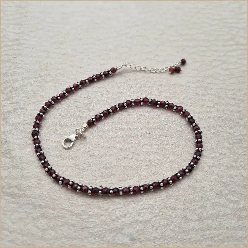 chaîne de cheville grenat "A191.G"