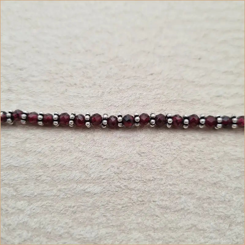 chaîne de cheville grenat "A191.G"