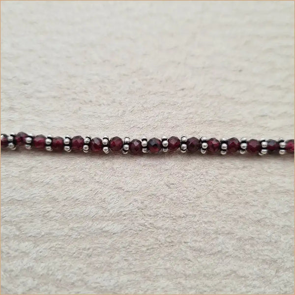 chaîne de cheville grenat "A191.G"