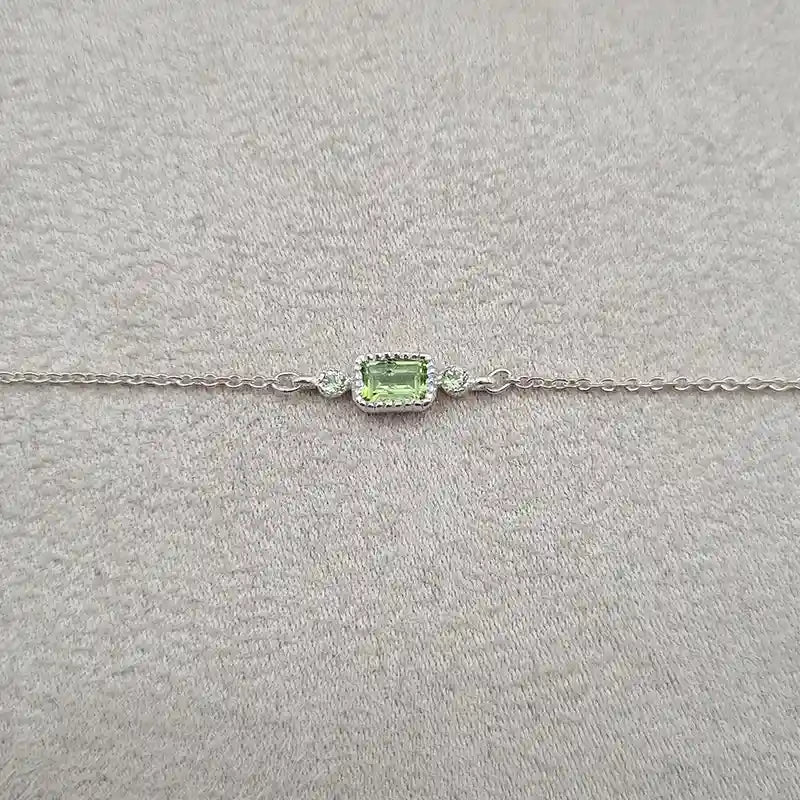 Bracelet péridot en argent 925 « BI1071.X »