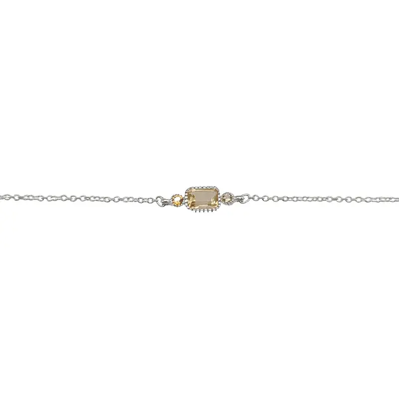 Bracelet citrine en argent 925 « BI1071.C »