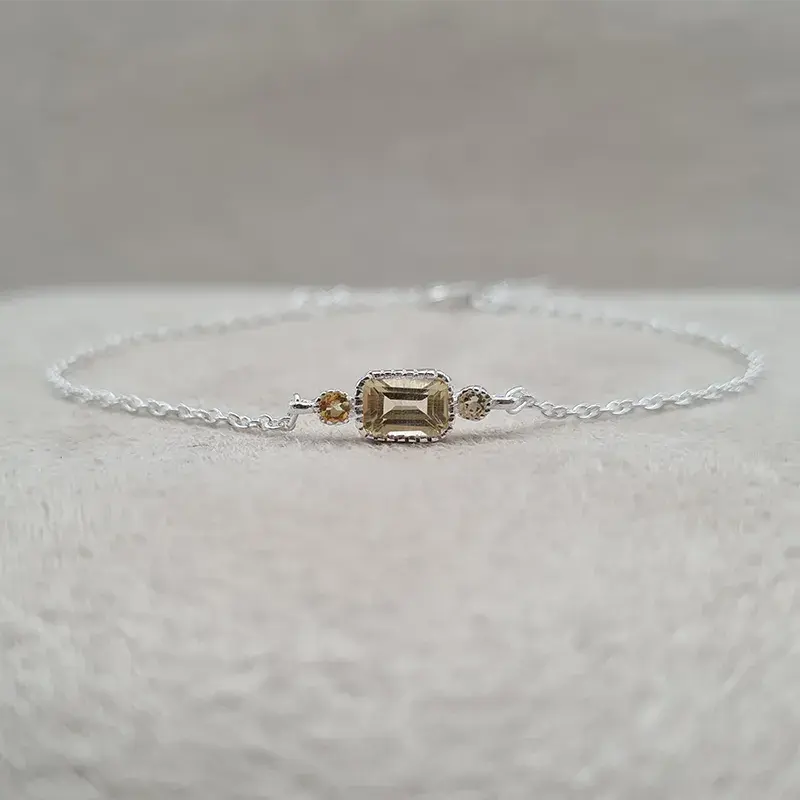 Bracelet citrine en argent 925 « BI1071.C »