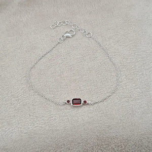Bracelet grenat en argent 925 "BI1071.G"