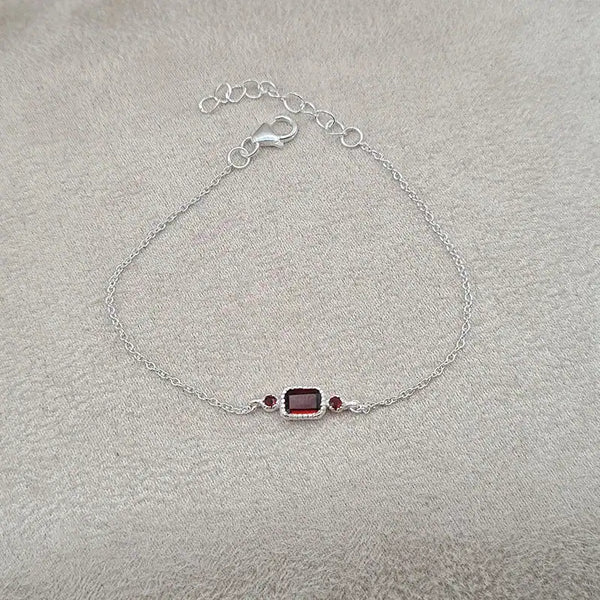 Bracelet grenat en argent 925 "BI1071.G"