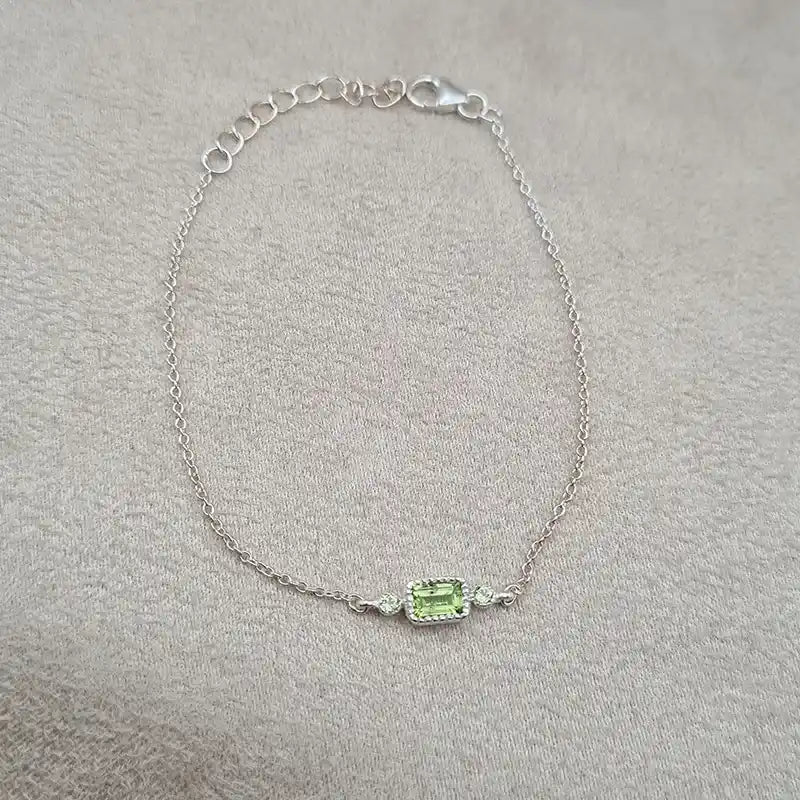 Bracelet péridot en argent 925 « BI1071.X »