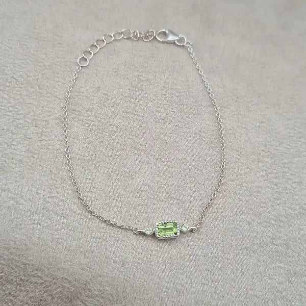 Bracelet péridot en argent 925 « BI1071.X »