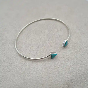 Bracelet turquoise rigide en argent 925 "BI1073"
