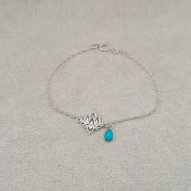 Bracelet turquoise lotus « BI1075.Y »