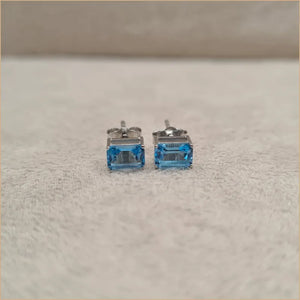 Boucles d’oreilles rectangulaires en topaze “EI1139.T"”