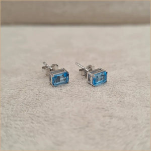 Boucles d’oreilles rectangulaires en topaze “EI1139.T"”
