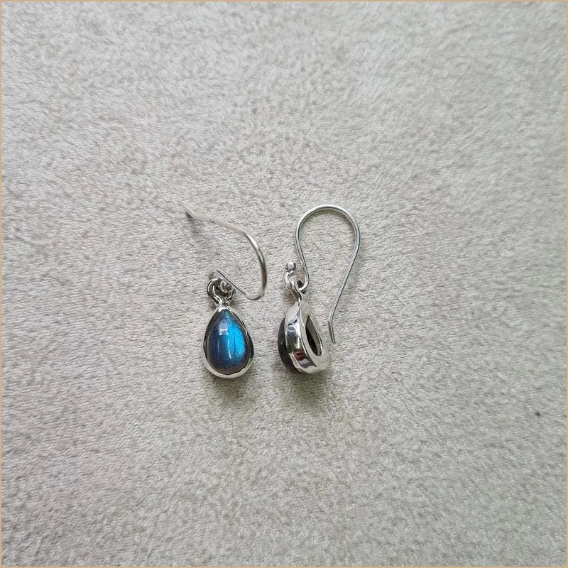 Boucles d’oreilles ovales en labradorite “EI1224”