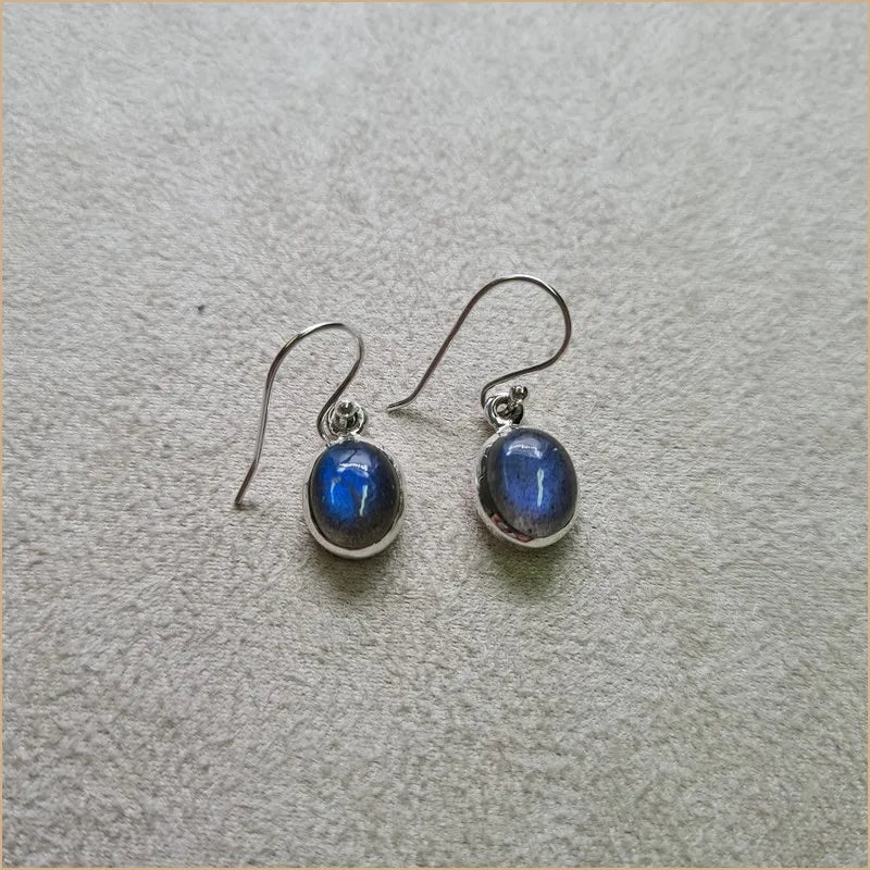 Boucles d’oreilles ovales en labradorite “EI1225”