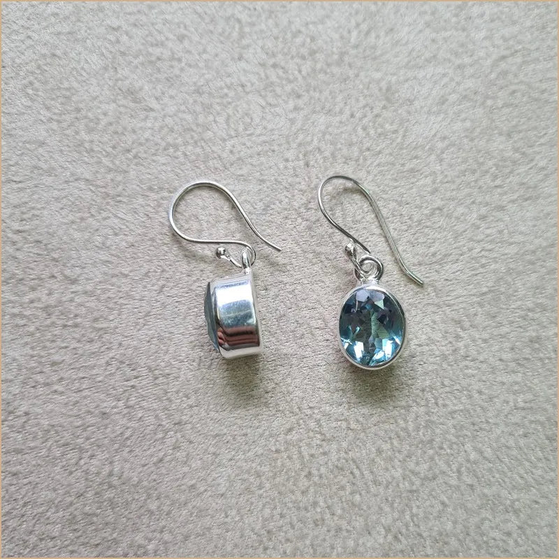 Boucles d’oreilles ovales en topaze “EI1226”