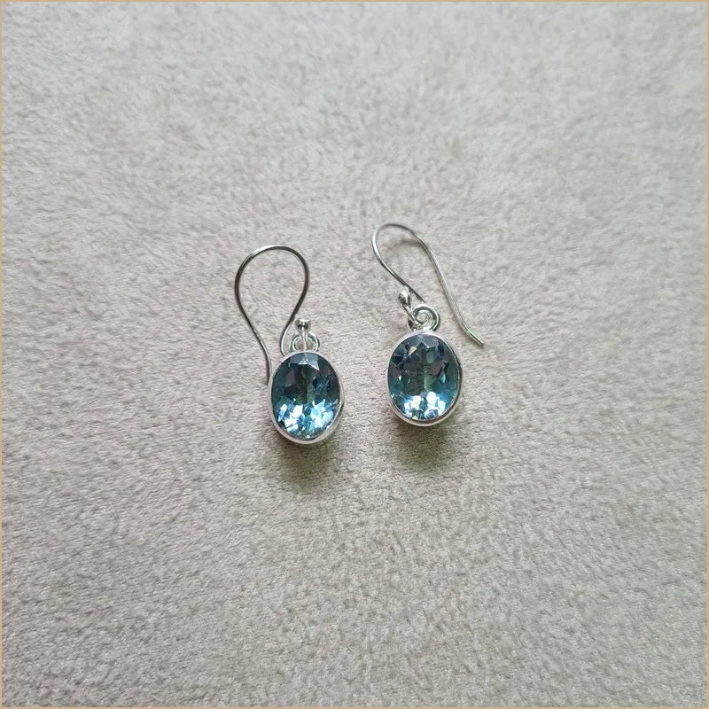 Boucles d’oreilles ovales en topaze “EI1226”