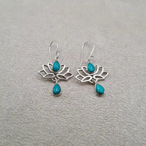 Boucles d’oreilles pierre de lune lotus « EI1239.Y »