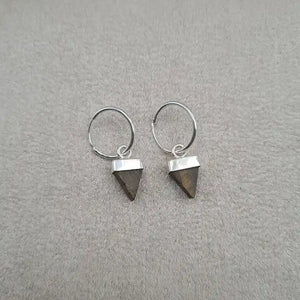 Boucles d'oreilles oeil de tigre triangle "EI1240.OT"