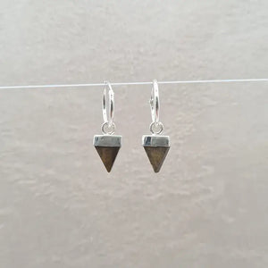 Boucles d'oreilles oeil de tigre triangle "EI1240.OT"