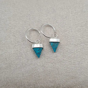Boucles d’oreilles turquoise triangle « EI1240.Y »