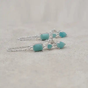 Boucles d'oreilles amazonite en argent 925 "EI1243.AM"