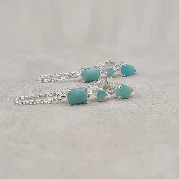 Boucles d'oreilles amazonite en argent 925 "EI1243.AM"