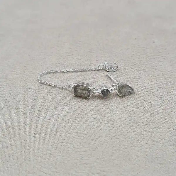 Boucles d’oreilles labradorite en argent 925 « EI1243.L »