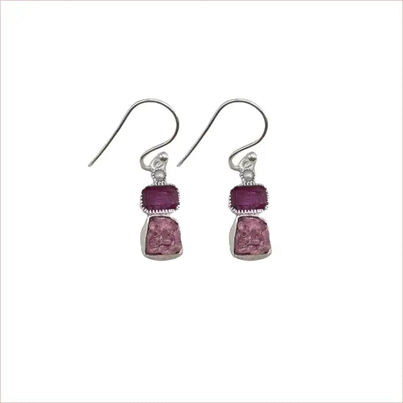 Boucles d'oreilles rubis "EI1245.R"