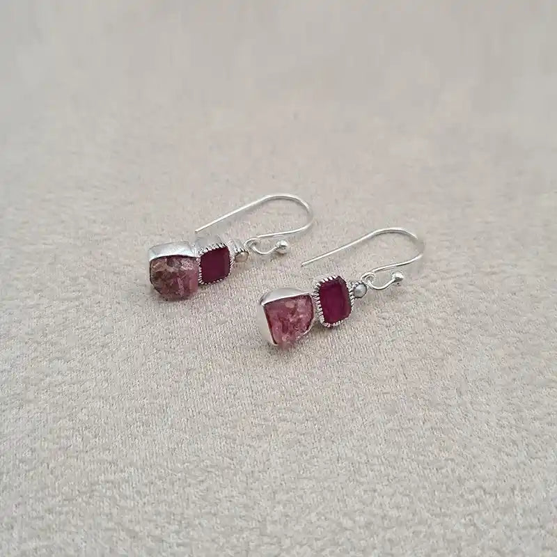 Boucles d'oreilles rubis "EI1245.R"
