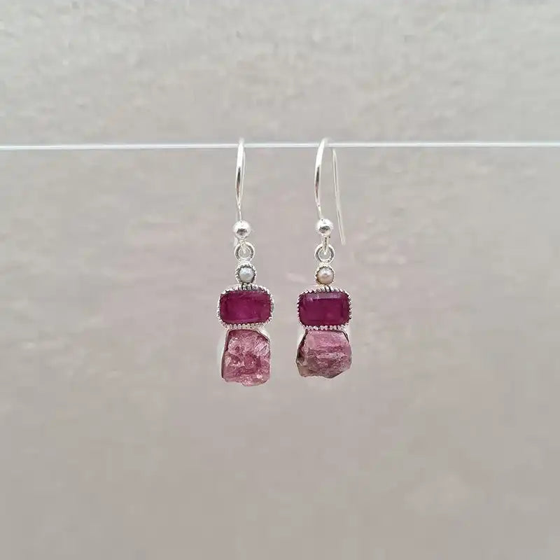 Boucles d'oreilles rubis "EI1245.R"