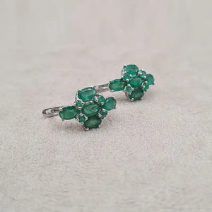 Boucles d'oreilles en emeraude EI1252-E