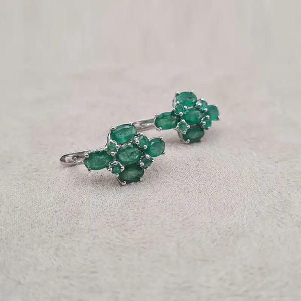 Boucles d'oreilles en emeraude EI1252-E