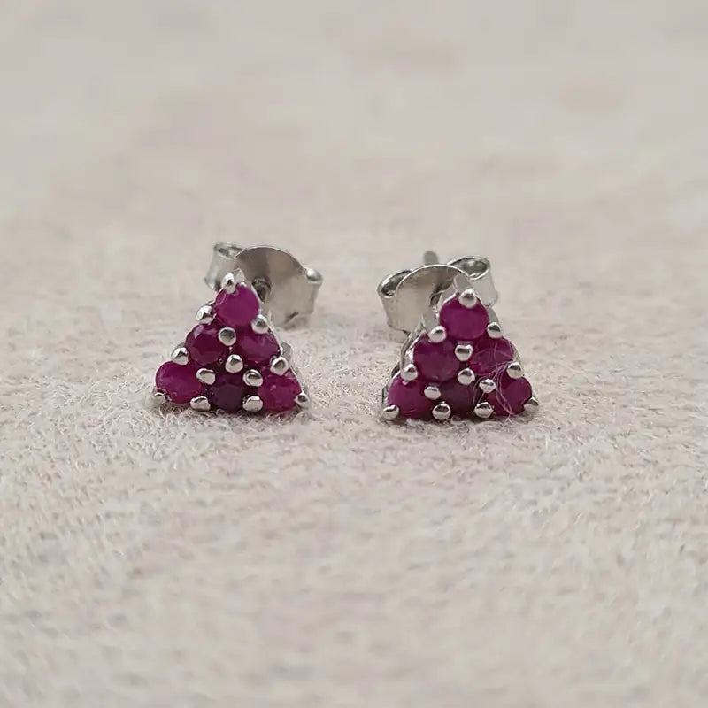 Boucles d'oreilles rubis "EI1254.R1" en argent 925