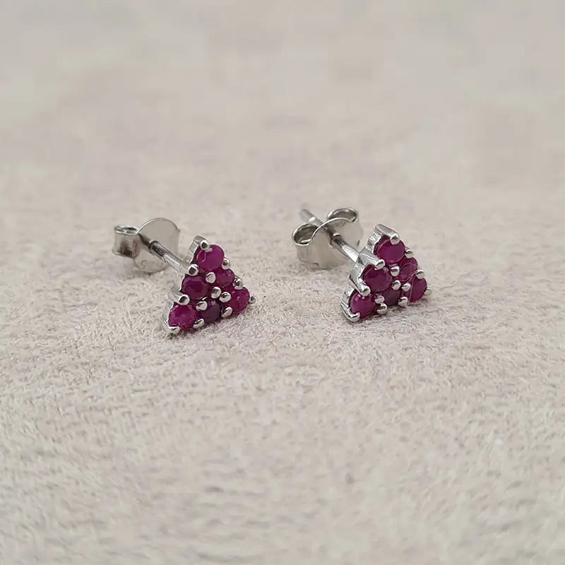 Boucles d'oreilles rubis "EI1254.R1" en argent 925 - 2